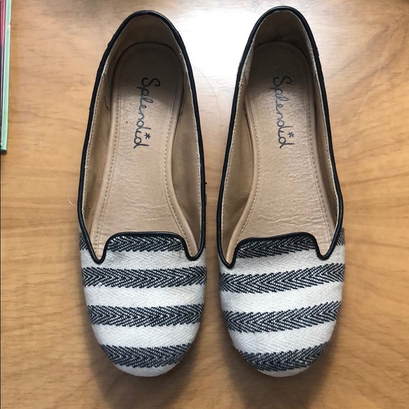 Splendid Cannes Striped Smoking Flats - Picture 4 of 8